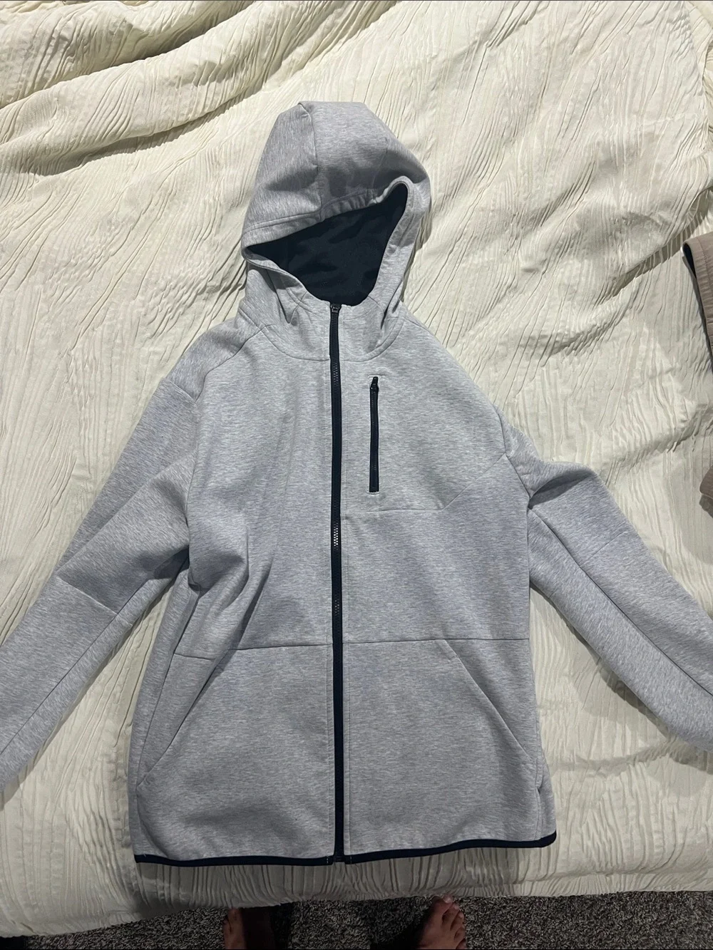 DSG Light Gray Performance Hooded Jacket with Black Trim